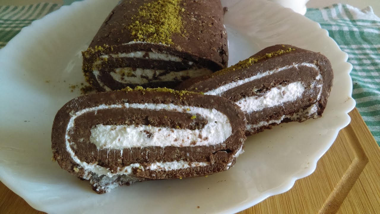 Bisküvili Rulo Pasta Tarifi